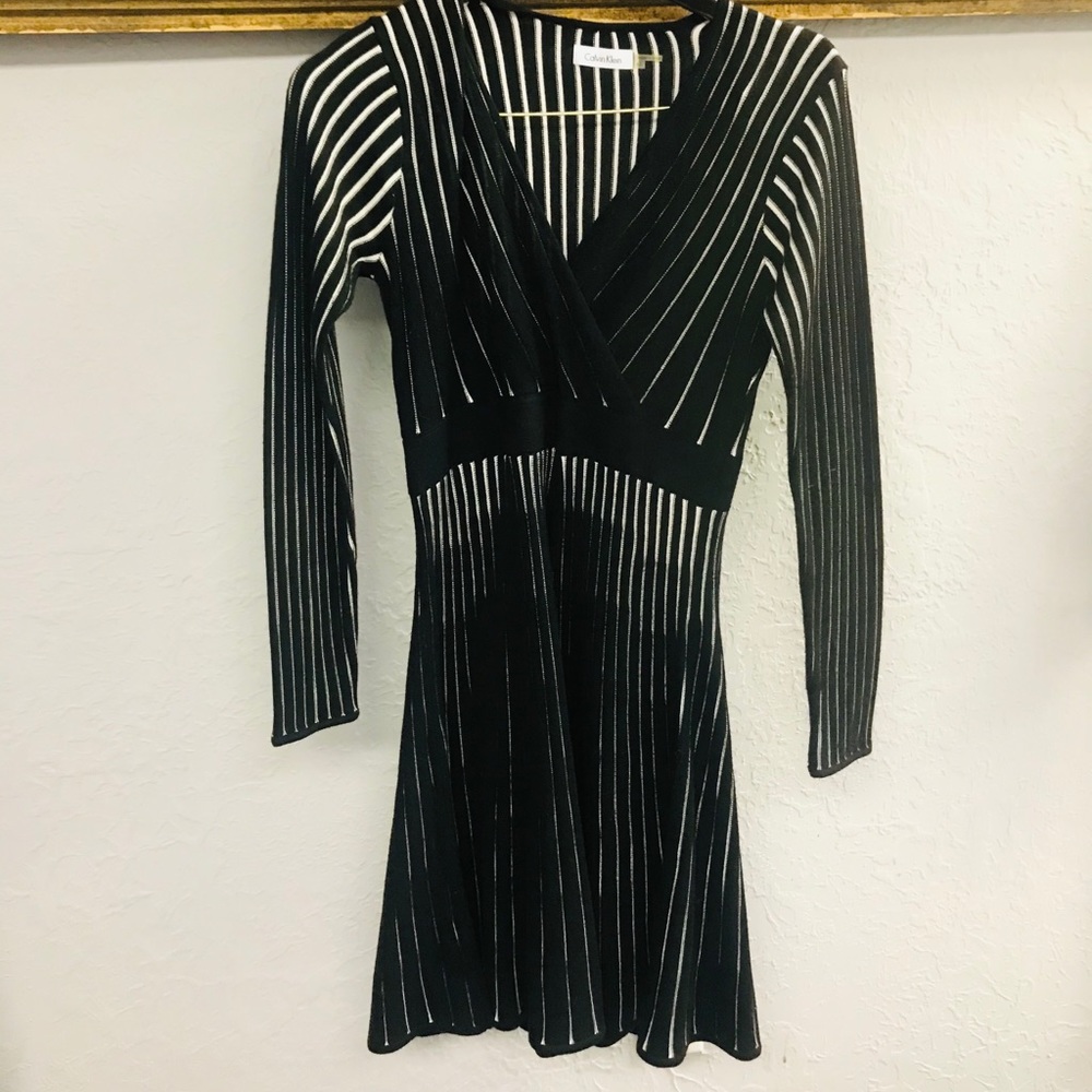 Calvin Klein back and white dress